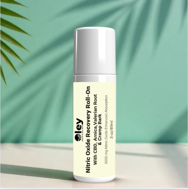 Oley Nitric Oxide Recovery Roll-On – Maximum Strength Plant-Based Relief (3 oz)