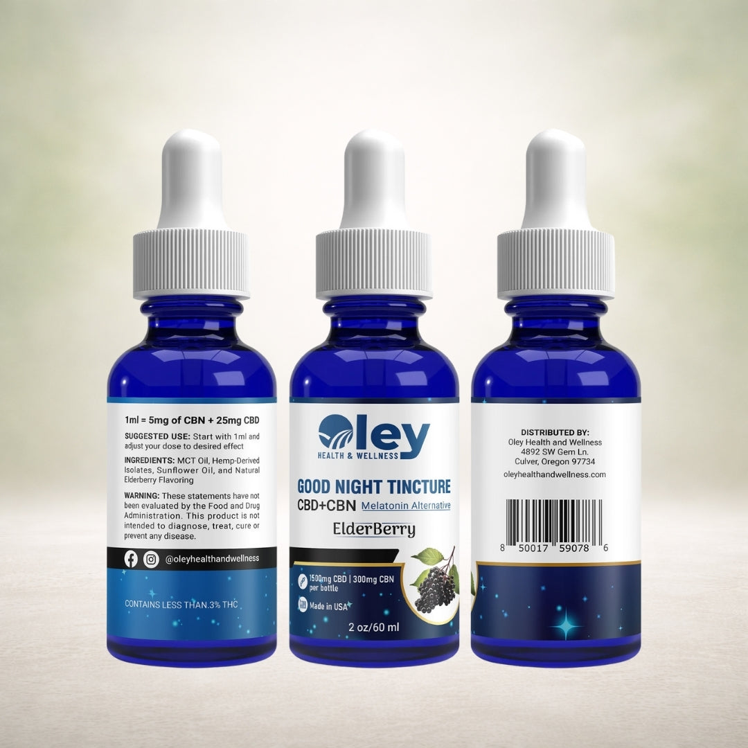 Good Night Tincture for Sleep - CBD + CBN w/ ElderBerry