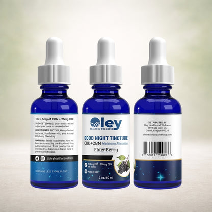 Good Night Tincture for Sleep - CBD + CBN w/ ElderBerry