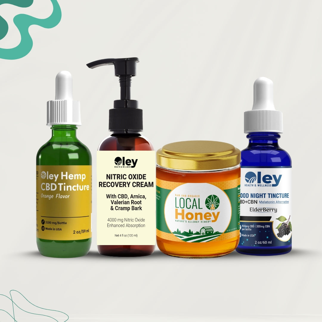 Day &amp; Night Tincture + Nitric Oxide Cream + Raw Honey