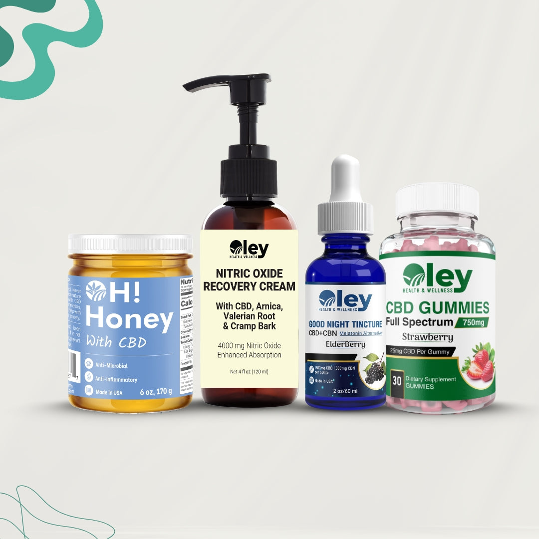 Day Gummies + Night Tincture + CBD Honey + N.O. Cream