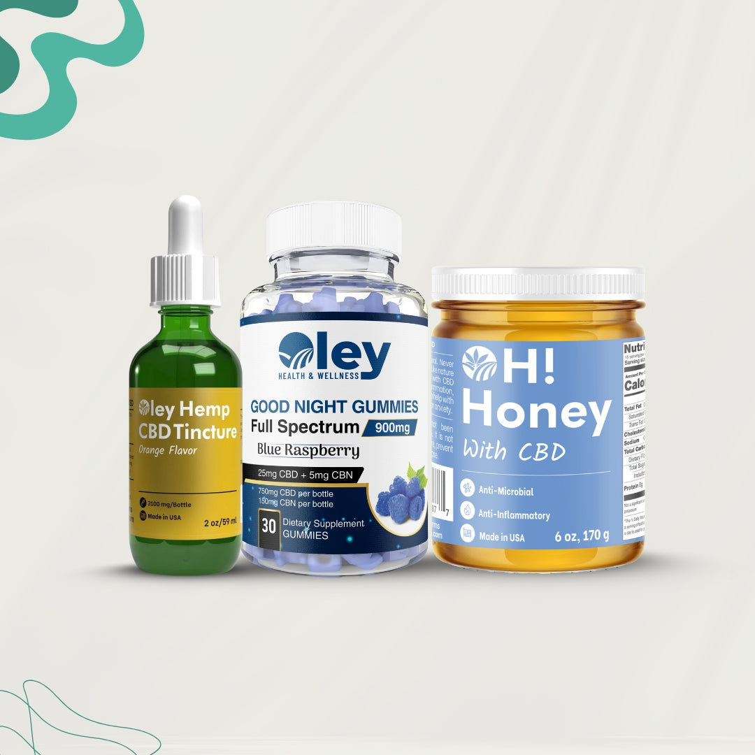 Day Tincture, Night Gummies &amp; CBD Honey
