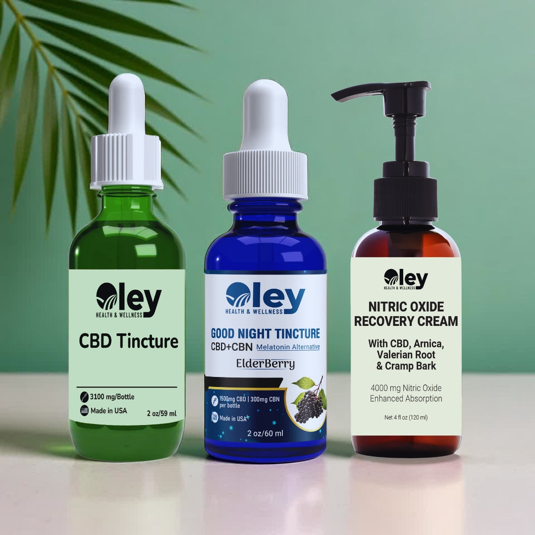 Full-Spectrum Day Tincture, Night Tincture &amp; Nitric Oxide Cream (4oz)