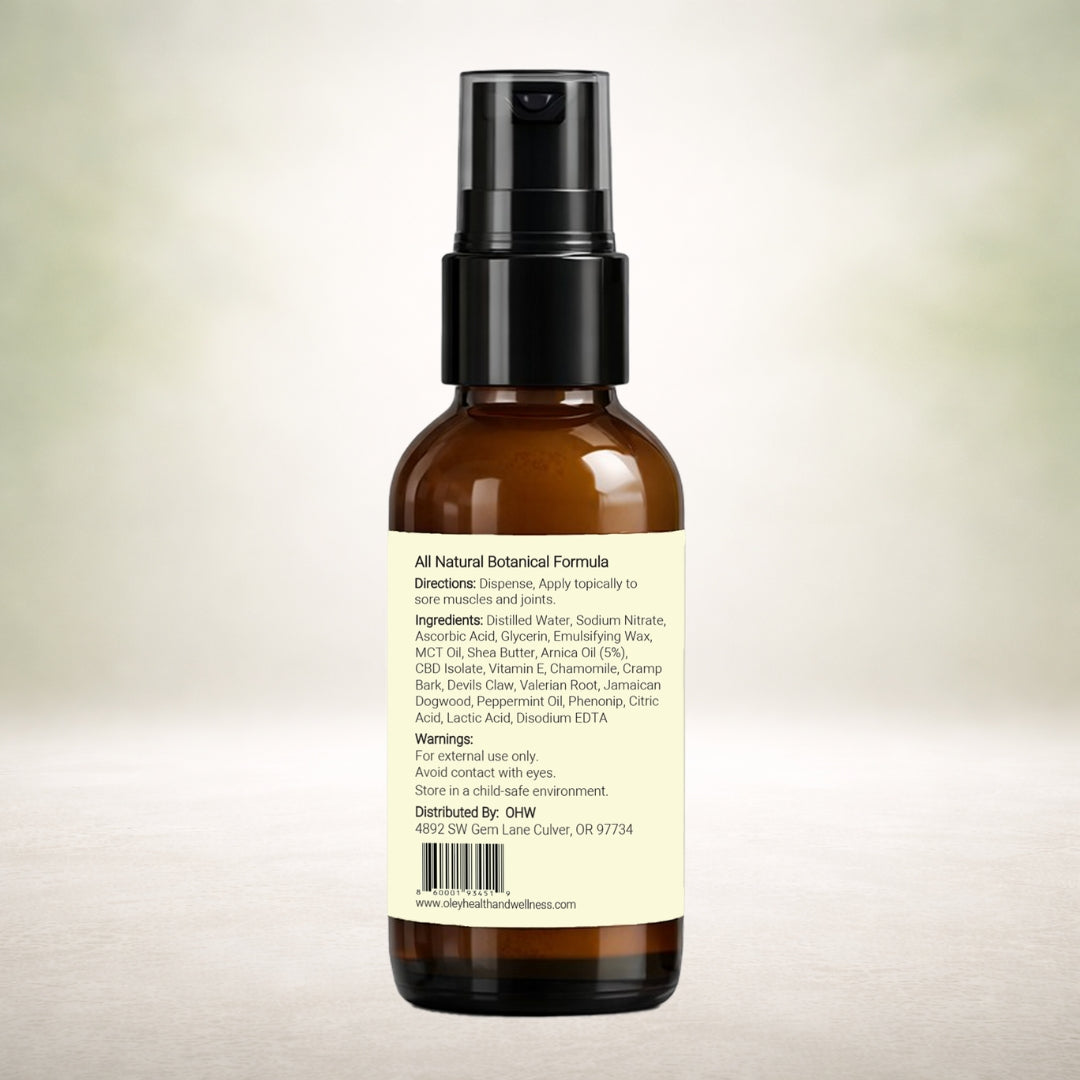 Oley Nitric Oxide Recovery Cream – Maximum Strength Plant-Based Relief