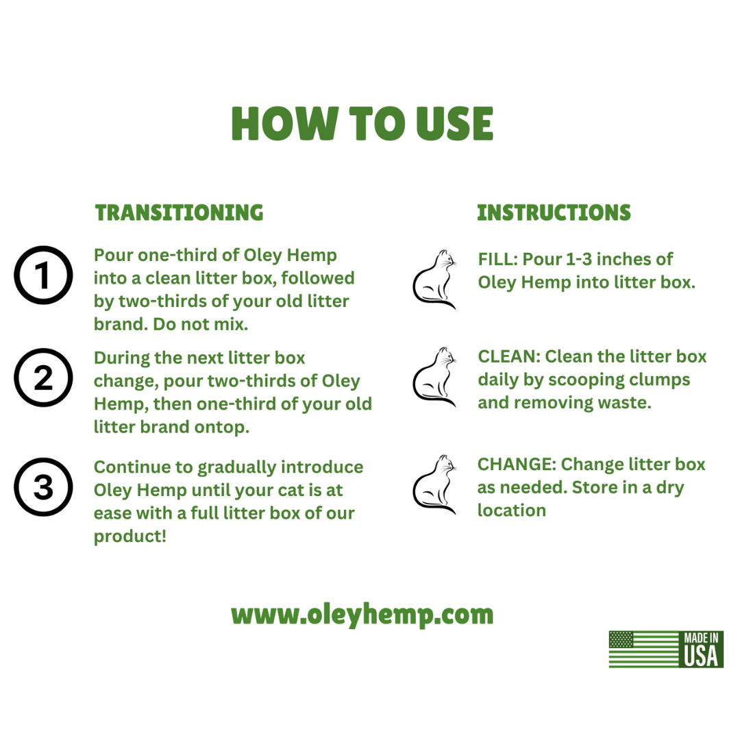 How to use Hemp Litter - Oley Health and Wellness