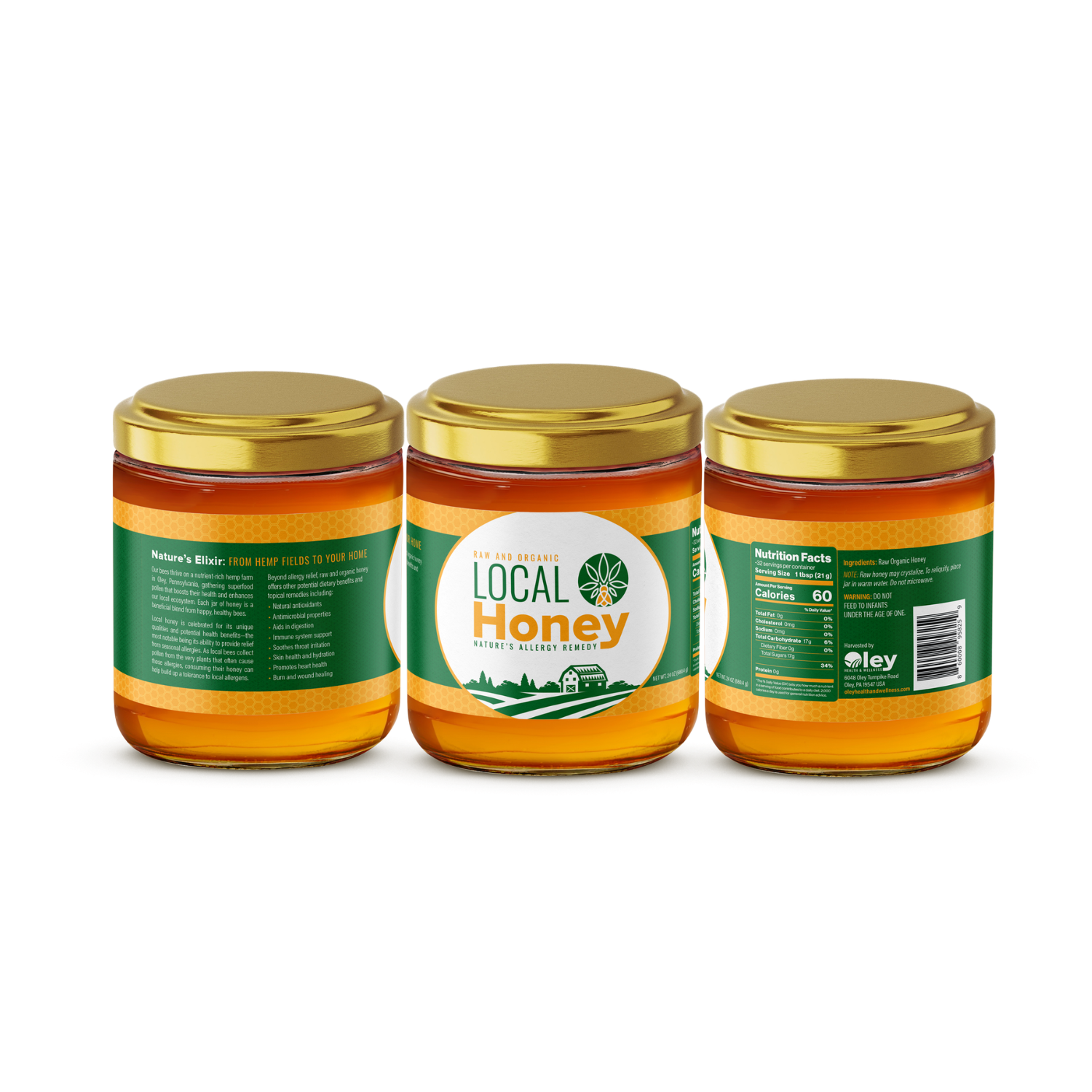 Raw Local Honey - Natural Sweetener - Oley Health and Wellness