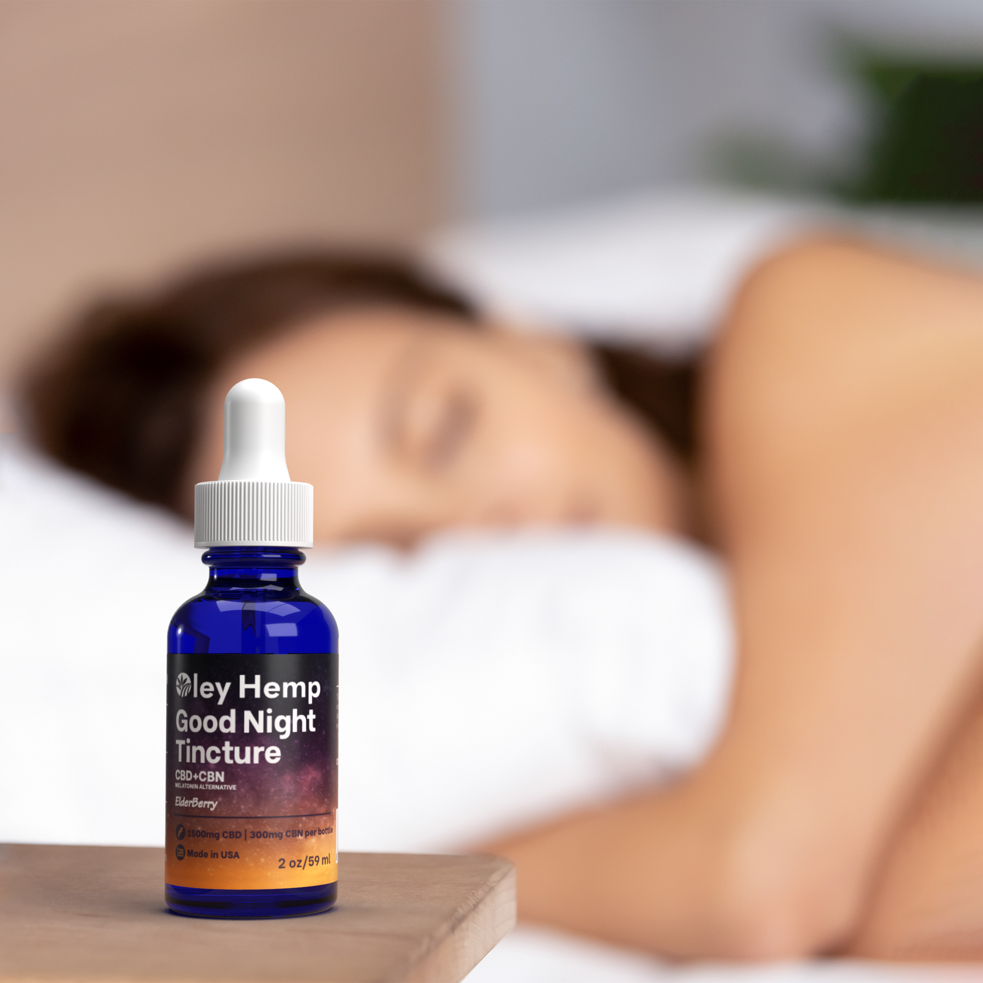 Sleep Support - Good Night Tincture for Better Sleep - CBD and CBN - Oley Hemp
