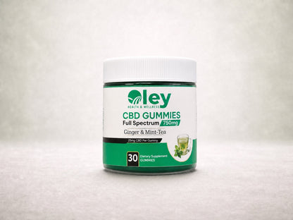 Full-Spectrum CBD Gummies - Ginger and Mint Tea Sugar Free