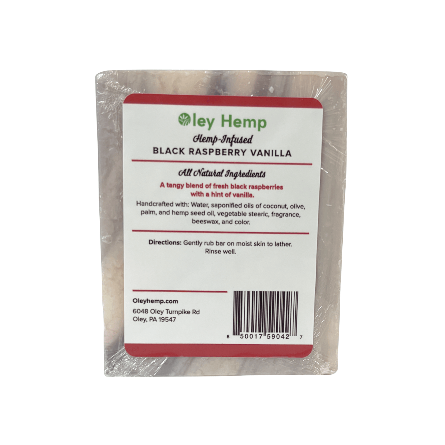 Black Raspberry Vanilla Soap - Made from All-Natural Ingredients - Oley Health and Wellness