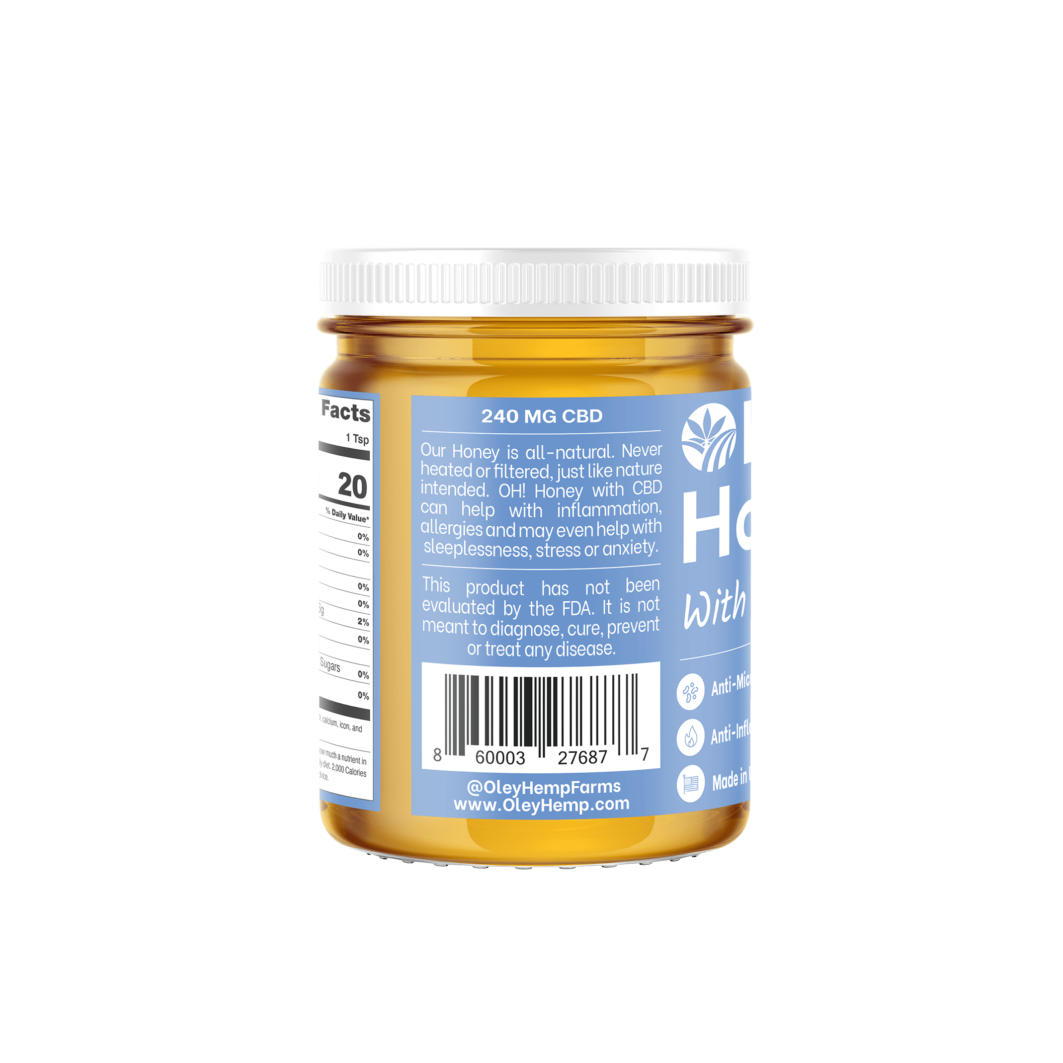 Raw Honey with CBD - Oley Hemp