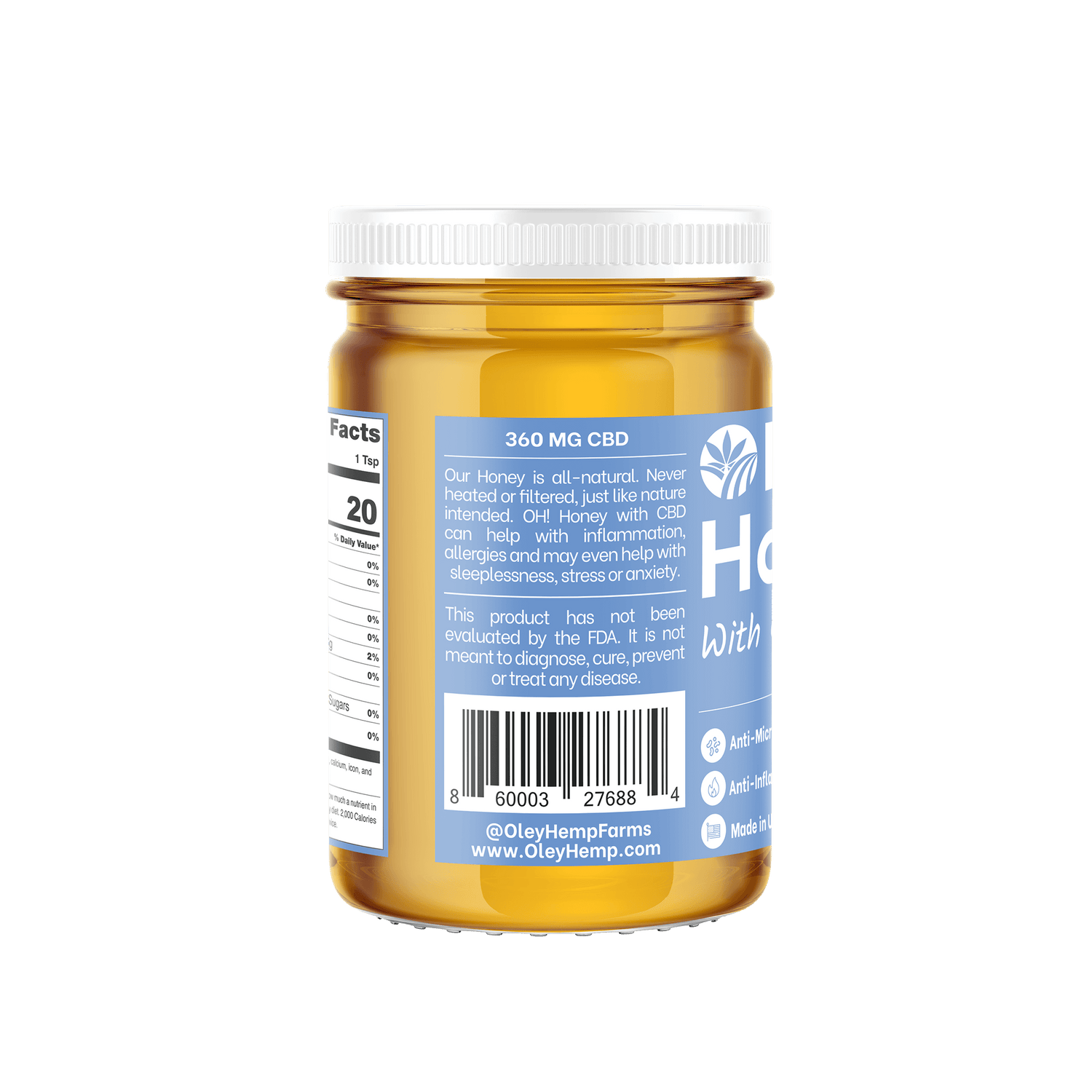 Raw Honey with CBD - Oley Hemp