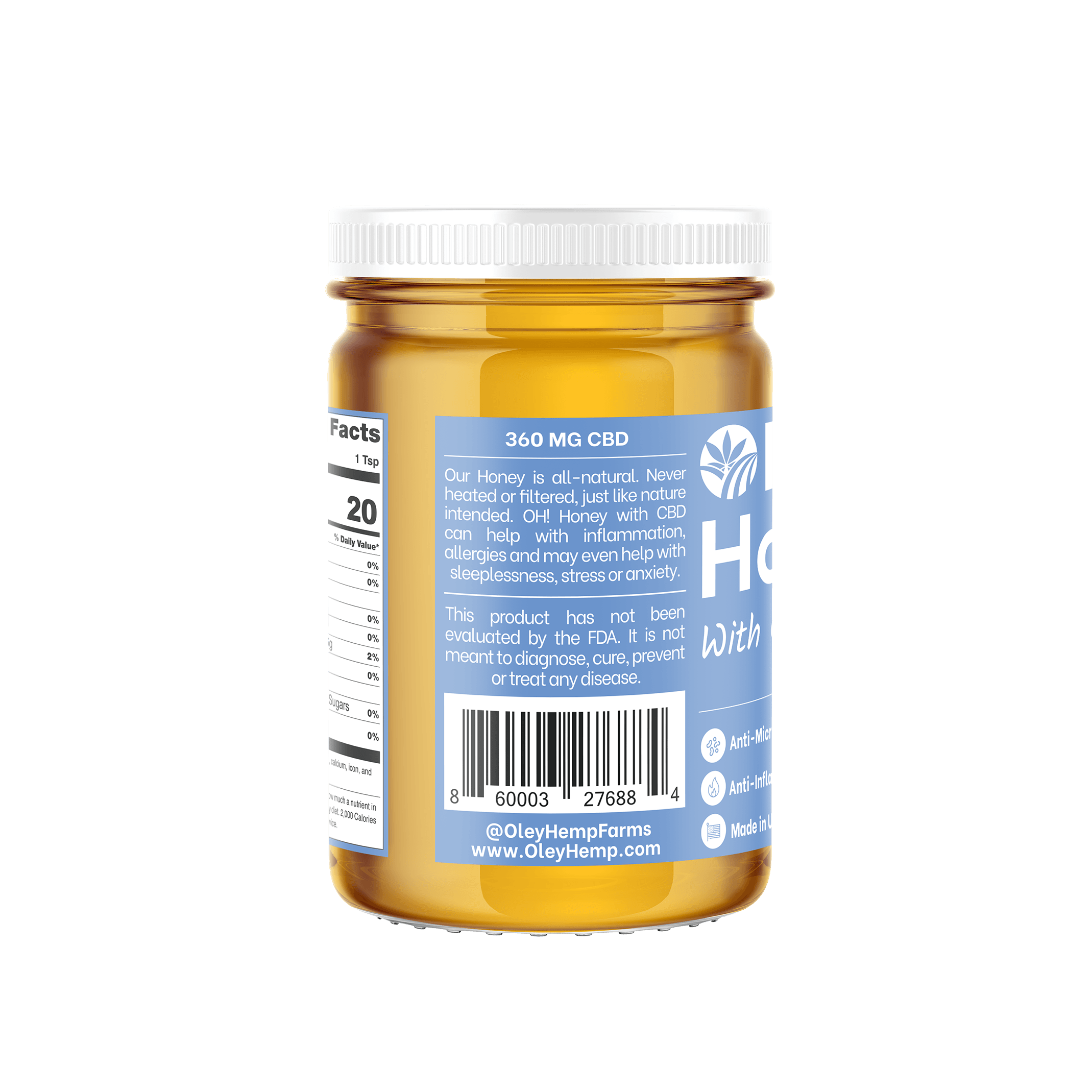 Raw Honey with CBD - Oley Hemp